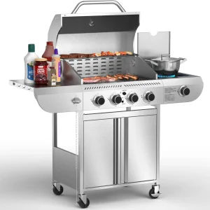 Heavy-Duty Stainless Steel Gas Grill