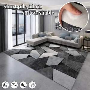 Marble Geometry Carpets Non-slip Washable