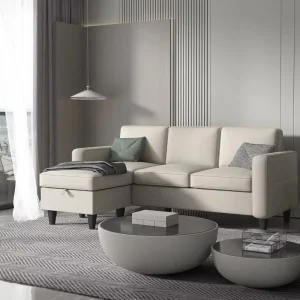 Convertible L-Shaped Sectional Sofa Couch