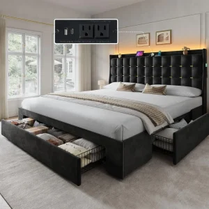 LED Queen Size Bed Frame