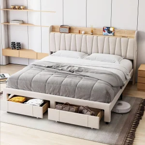 King Size Upholstered Bed Frame