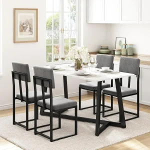 5-Piece Modern Dining Set – 47"
