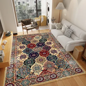 Washable Vintage Medallion Rug
